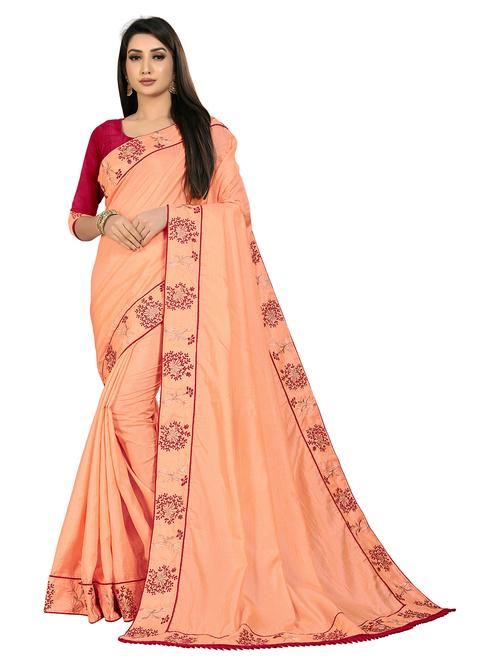 women's bordered royal blue colored saree - 20258898 - Very Small Image - 1