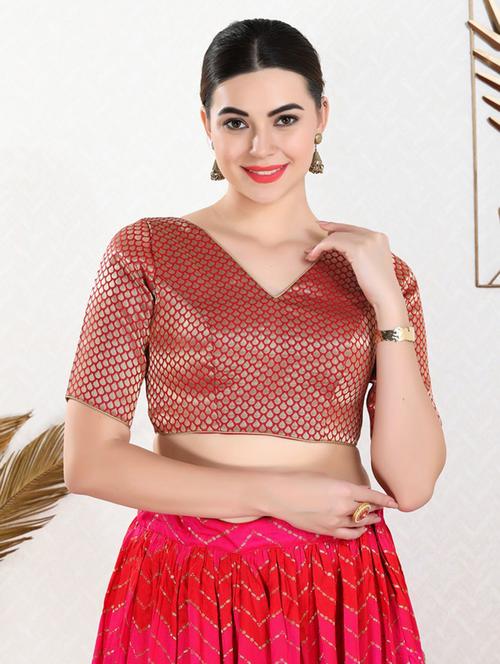 women red embroidered blouse - 20259741 - Very Small Image - 1