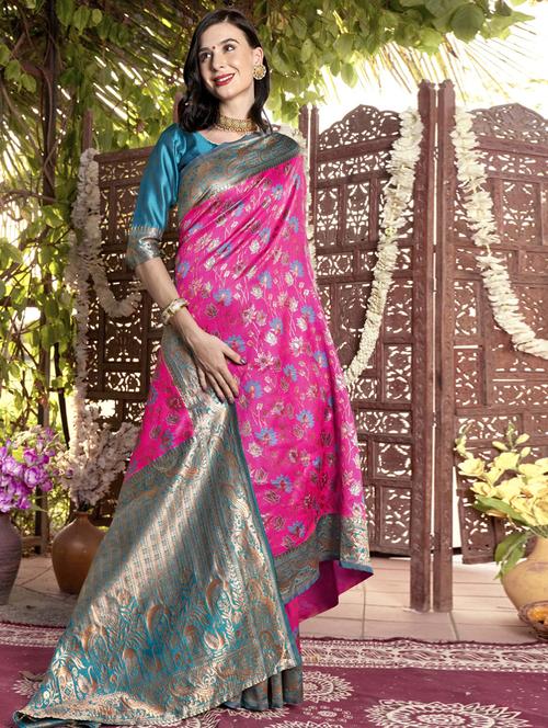women zari work banarasi saree - 20259876 - Very Small Image - 1