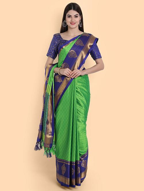 multi colored southern silk saree with blouse - 20260412 - Very Small Image - 1