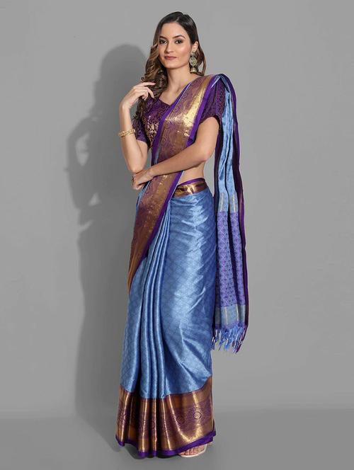 multi colored kanjivaram saree - 20261218 - Very Small Image - 1
