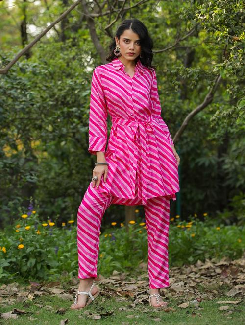 pink colored co ord set - 20261611 - Very Small Image - 1