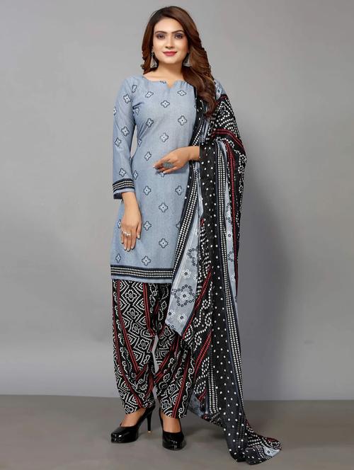 printed unstitched suit set - 20261667 - Very Small Image - 1