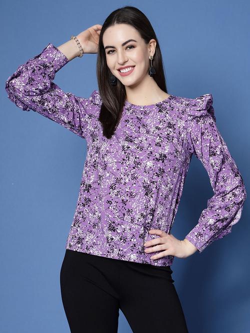 women's straight crew neck top - 20261917 - Very Small Image - 1