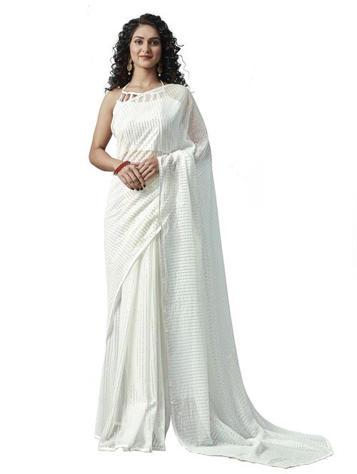 women's embellished saree with blouse - 20264514 - Very Small Image - 1