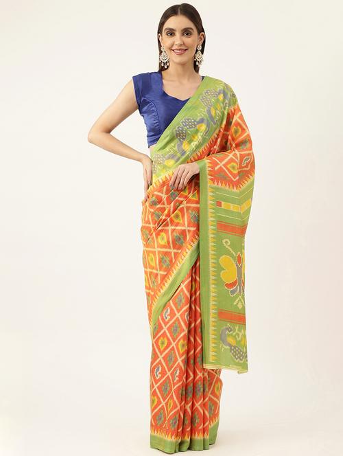 multi colored printed saree - 20264658 - Very Small Image - 1