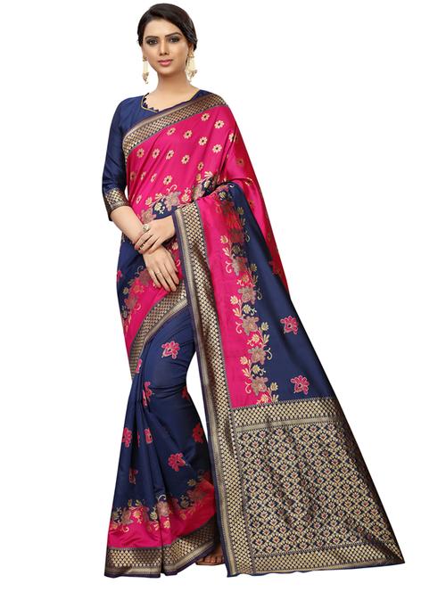 multi colored half and half saree with blouse - 20264702 - Very Small Image - 1