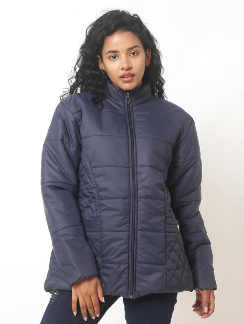 dark blue long sleeves regular jacket - 20265044 - Very Small Image - 1