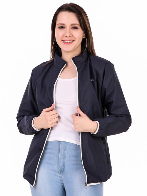 dark blue long sleeves regular jacket - 20265051 - Very Small Image - 1