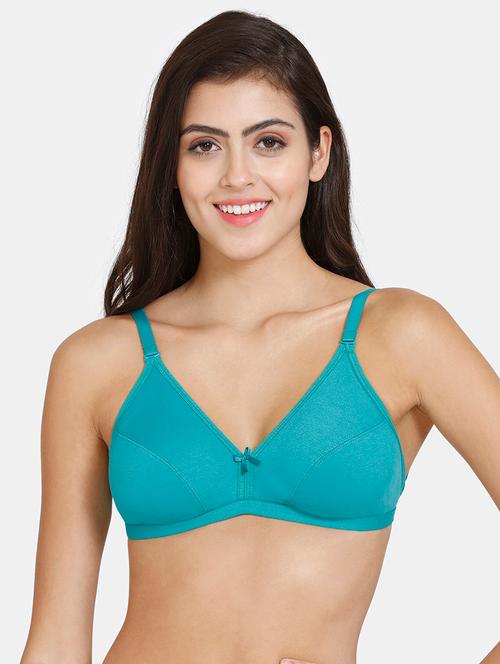 blue cotton regular bra - 20266560 - Very Small Image - 1