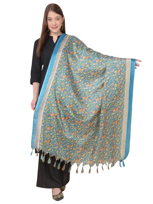 blue printed dupatta - 20272123 - Very Small Image - 1