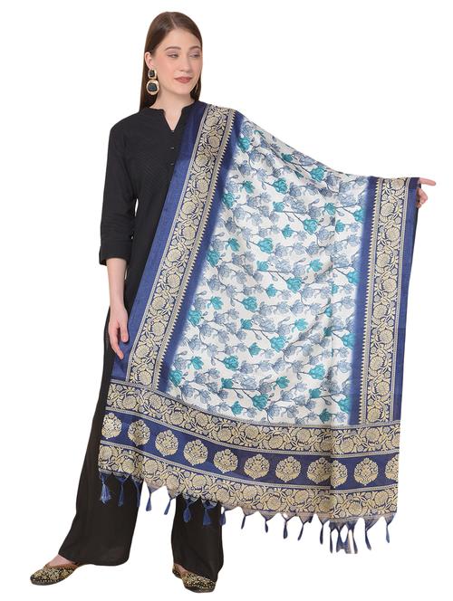 multi colored art silk dupatta - 20272129 - Very Small Image - 1