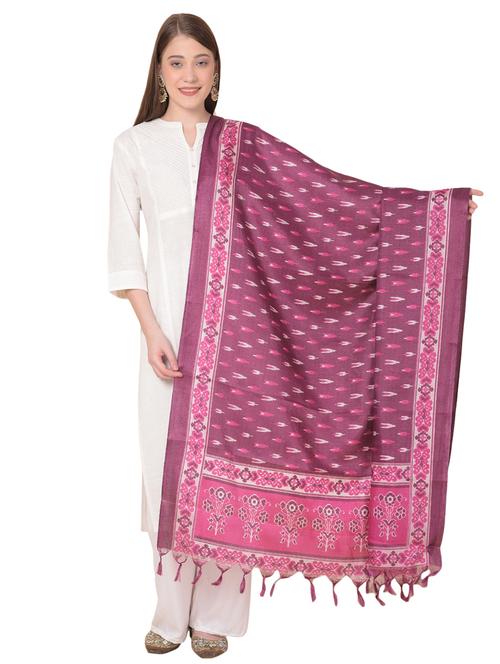 purple printed dupatta - 20272147 - Very Small Image - 1