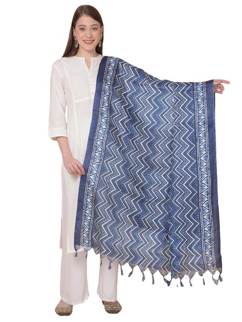 blue printed dupatta - 20272149 - Very Small Image - 1