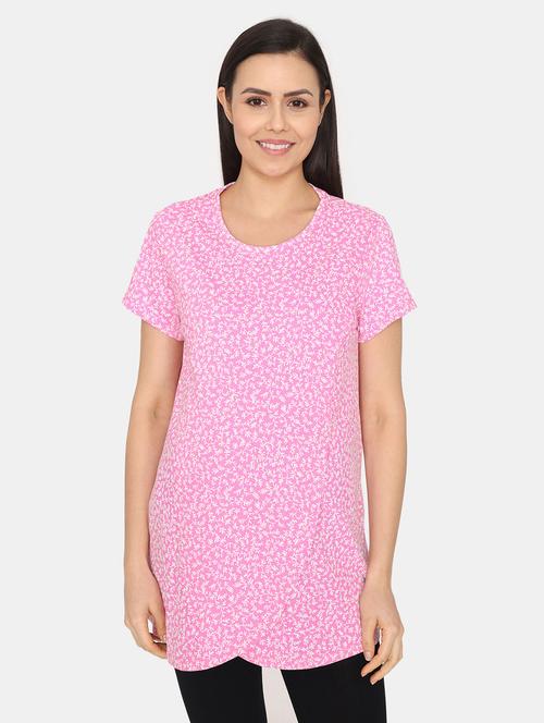 pink floral print maternity wear - 20273567 - Very Small Image - 1