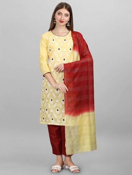 yellow colored kurta pant set - 20274600 - Very Small Image - 1
