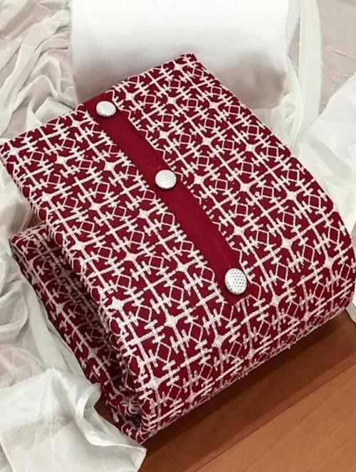 women maroon unstitched suits - 20275839 - Very Small Image - 1