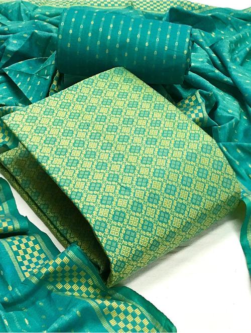 women green unstitched suits - 20275861 - Very Small Image - 1