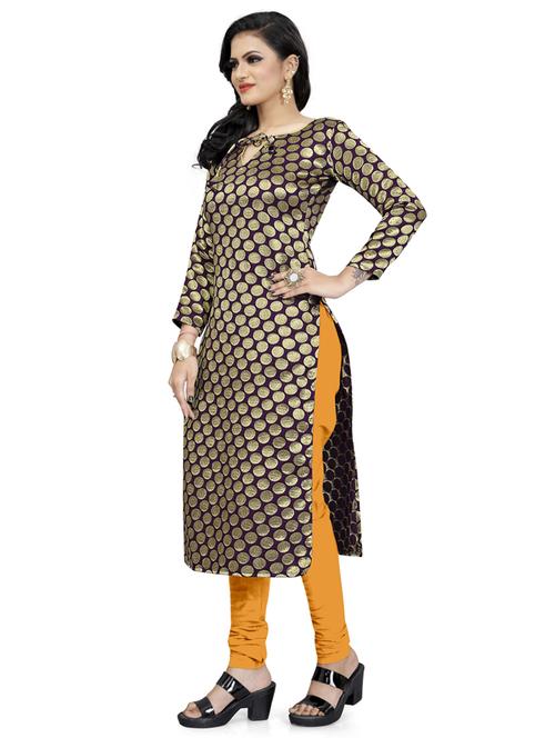 women purple banarasi unstitched suits - 20275938 - Very Small Image - 1