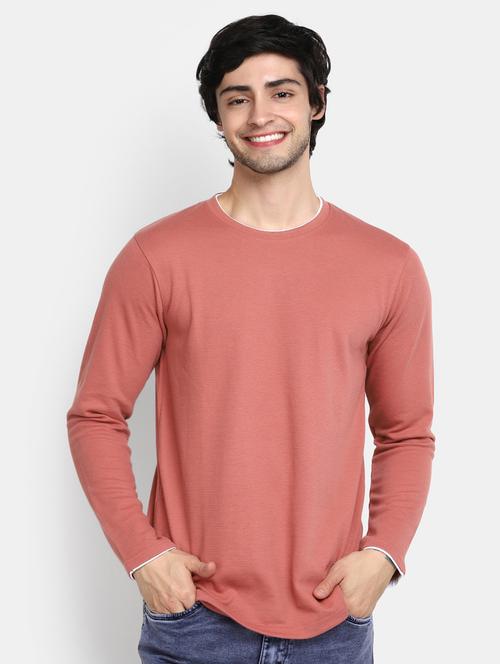 peah solid round neck long sleeves t-shirt - 20277984 - Very Small Image - 1