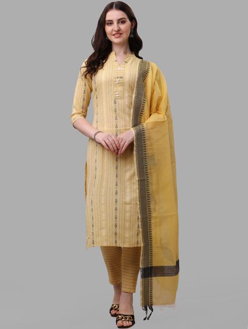 yellow colored kurta pant set - 20278226 - Very Small Image - 1