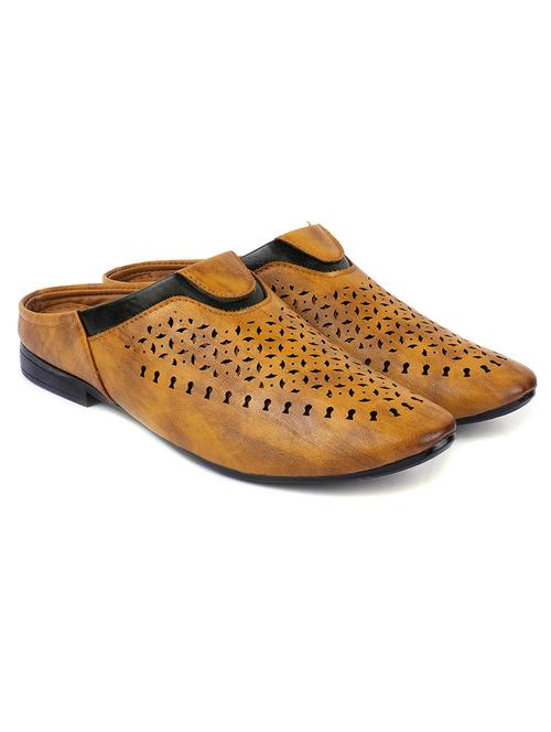 tan slip on mules - 20278309 - Very Small Image - 1