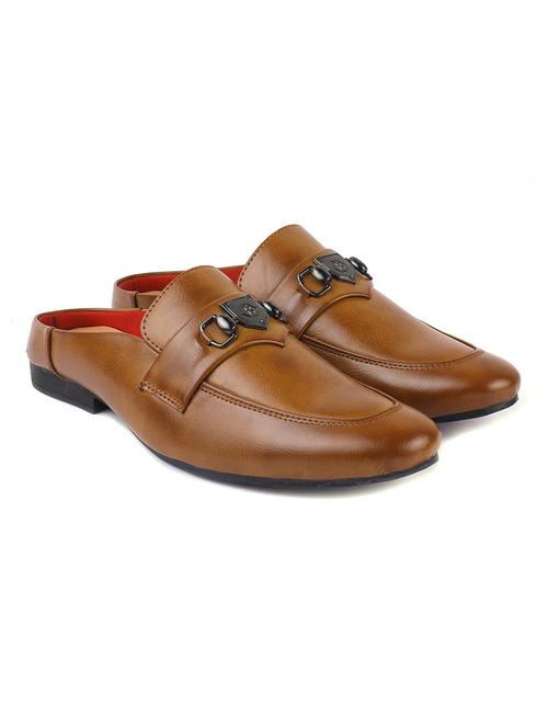 tan nubuck leather slip on mules - 20278433 - Very Small Image - 1