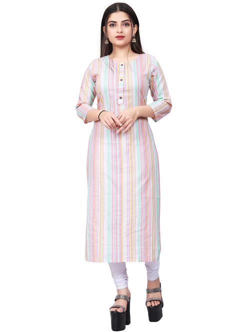 multi colored colored straight kurta - 20280207 - Very Small Image - 1