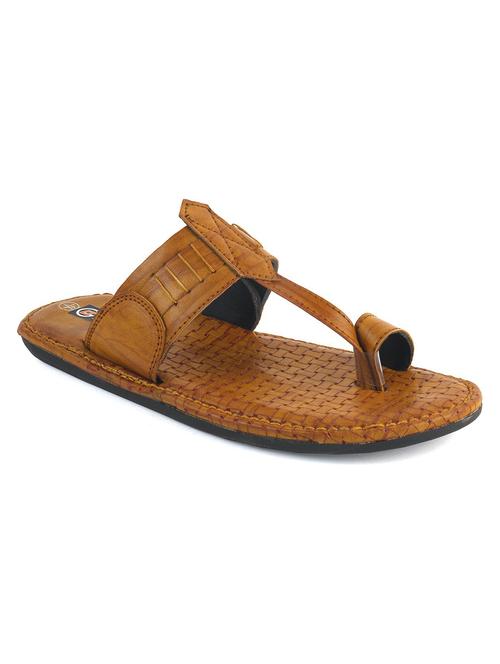 tan nubuck leather slip on sandals - 20280421 - Very Small Image - 1