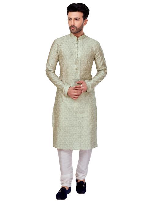 men embroidered kurta pyjama ethnic wear set - 20281426 - Very Small Image - 1