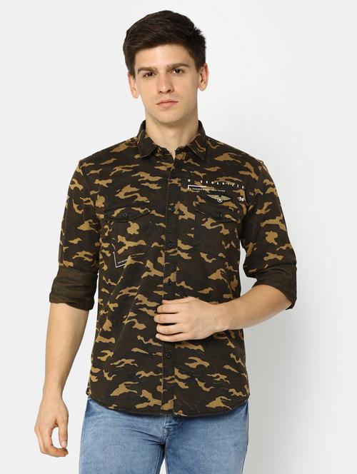 mens camouflage casual shirt - 20281538 - Very Small Image - 1