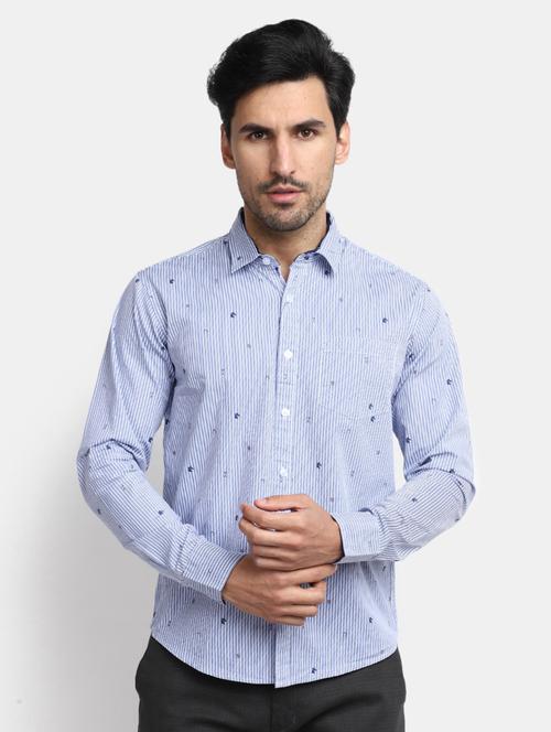 mens micro print casual shirt - 20281582 - Very Small Image - 1