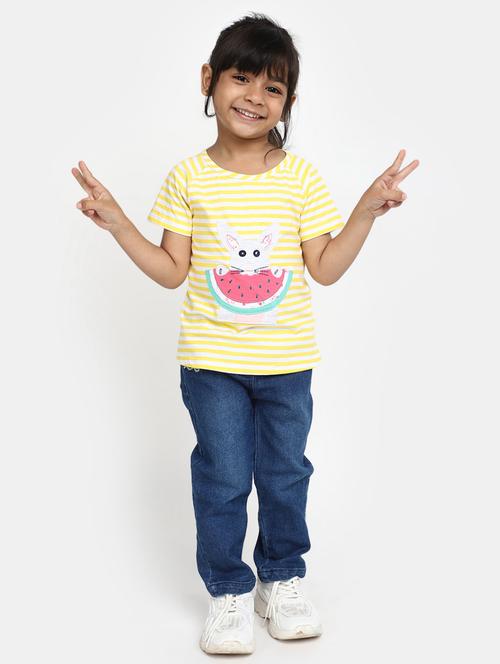 girls multi color cotton twin sets - 20282595 - Very Small Image - 1