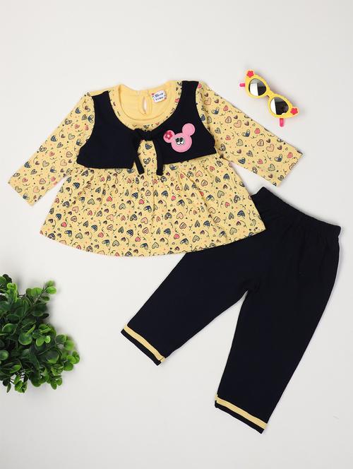 yellow cotton shorts set twin sets & dungree - 20282618 - Very Small Image - 1