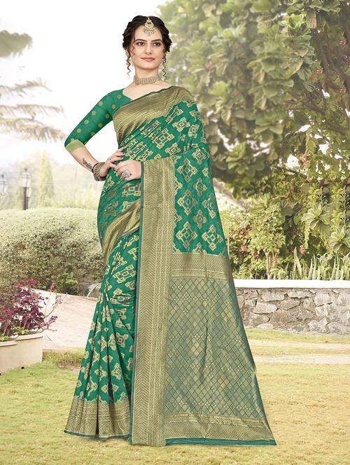 zari work banarasi saree with blouse - 20282734 - Very Small Image - 1