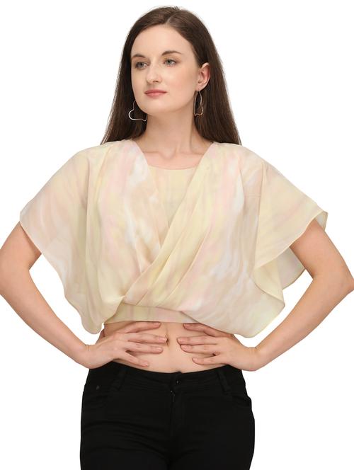 abstract print blouson top - 20283926 - Very Small Image - 1