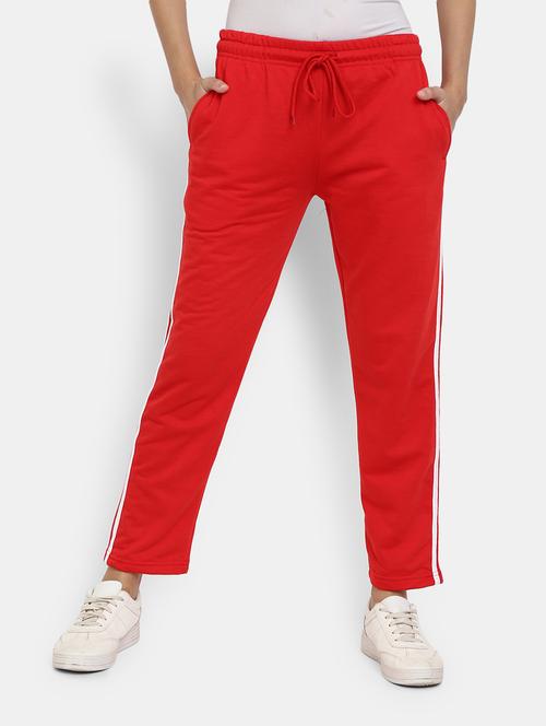 women solid mid rise track pants - 20284358 - Very Small Image - 1