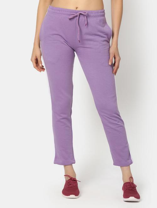 women solid mid rise track pants - 20284387 - Very Small Image - 1