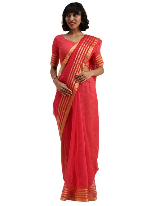 women's bordered royal blue colored saree - 20284633 - Very Small Image - 1