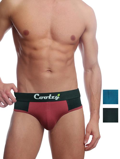 pack of 3 color block hipster briefs - 20286057 - Very Small Image - 1