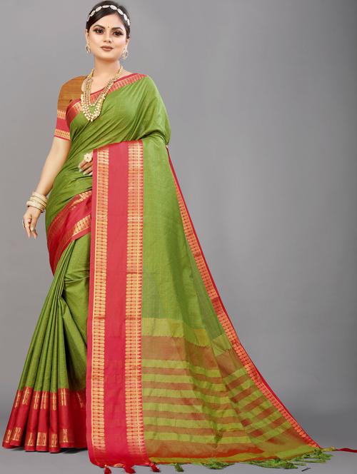 multi colored southern silk saree with blouse - 20286614 - Very Small Image - 1