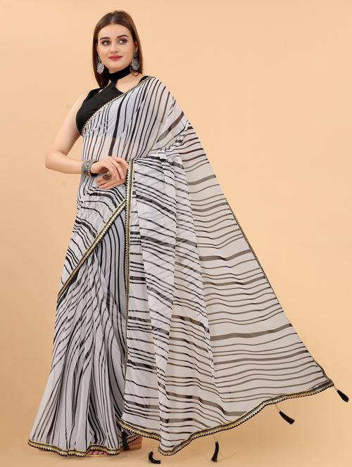 multi colored leheriya saree with blouse - 20286735 - Very Small Image - 1