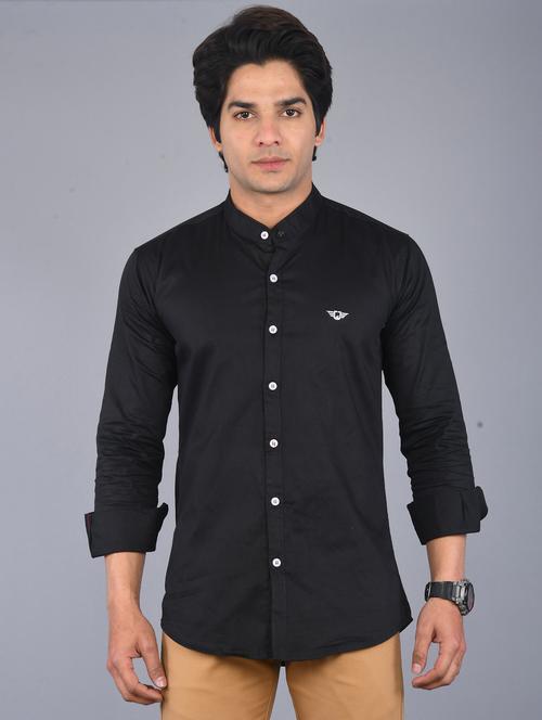 mens solid casual shirt - 20287734 - Very Small Image - 1