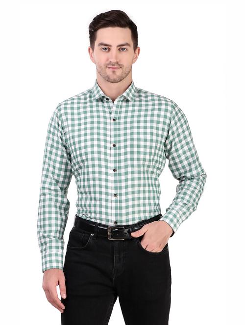 mens checks casual shirt - 20288249 - Very Small Image - 1