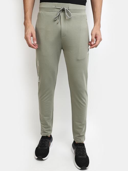 green cotton full length track pant - 20288876 - Very Small Image - 1