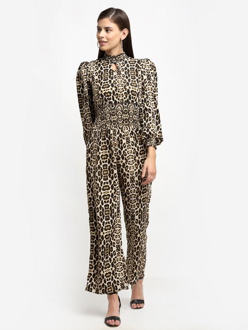 multi colored animal print full leg jumpsuit - 20289338 - Very Small Image - 1