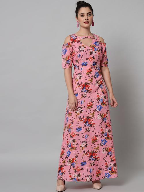 pink floral maxi dress - 20289379 - Very Small Image - 1