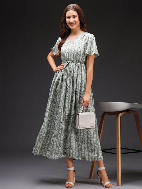 pastel green batik print maxi dress - 20289453 - Very Small Image - 1