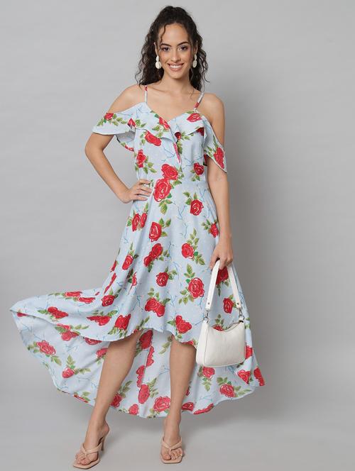 purist blue floral high low dress - 20289504 - Very Small Image - 1