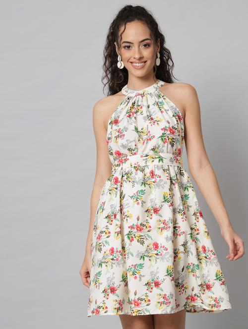 optic floral a-line dress - 20289533 - Very Small Image - 1